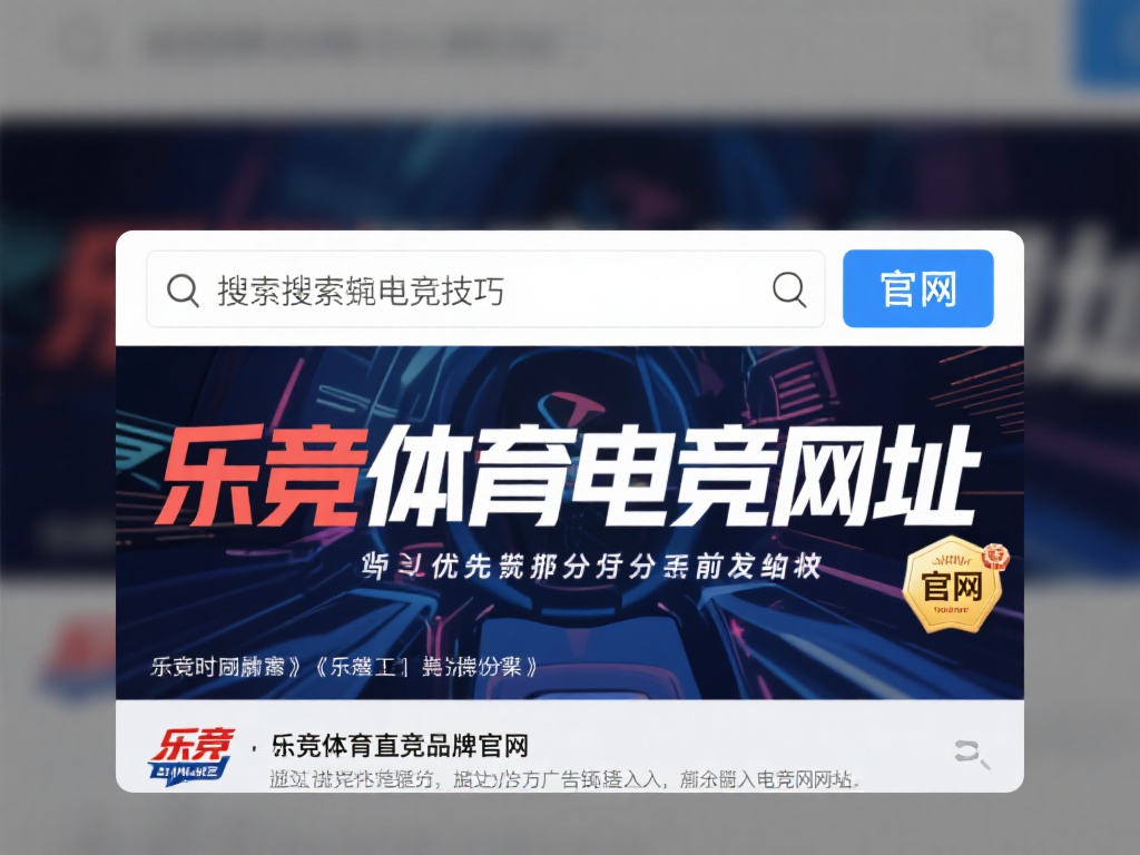 借助搜索引擎的技巧
在搜索引擎中输入“乐竞体育电