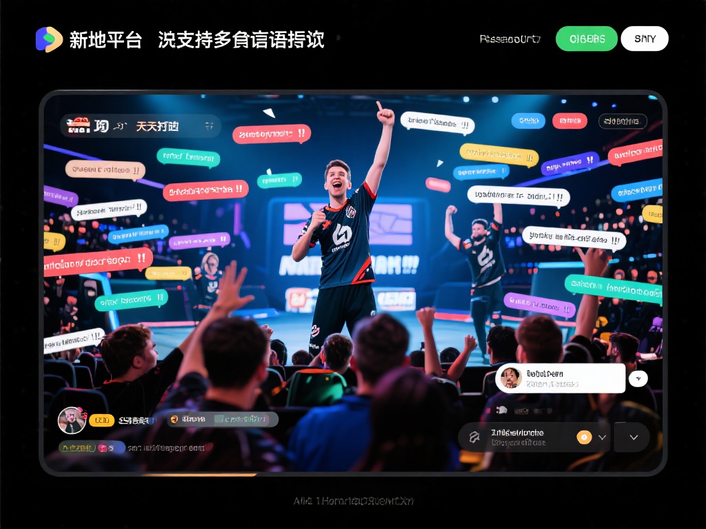 此外，平台还支持多语言解说和弹幕互动功能，让用户在