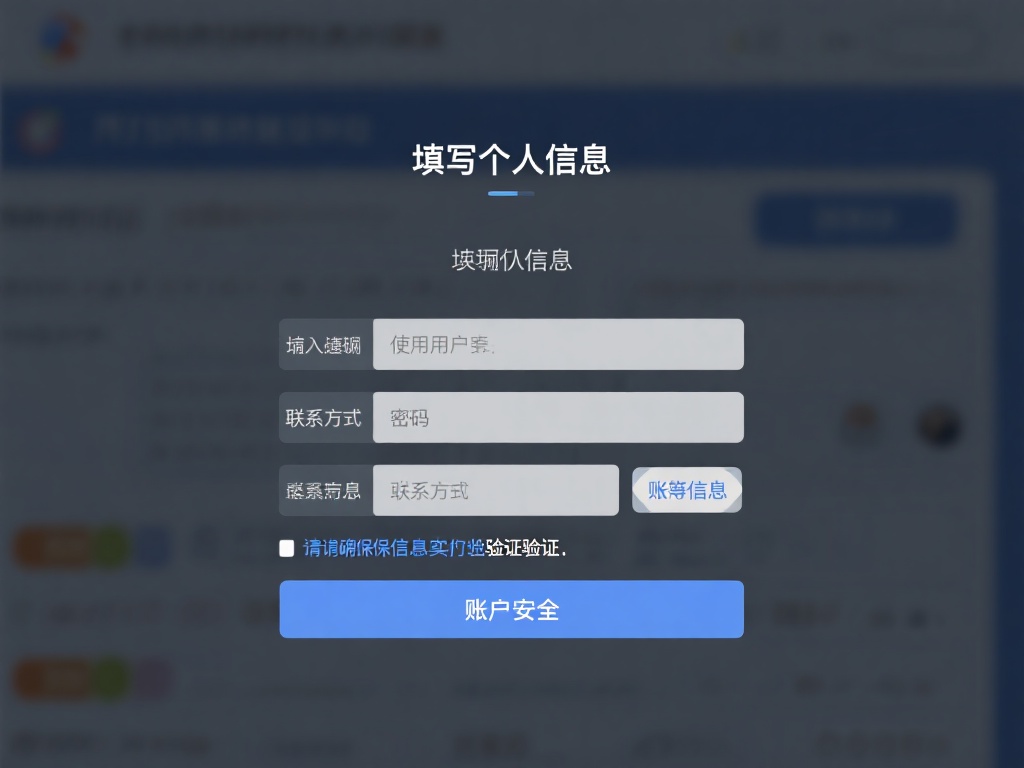 填写个人信息：按照提示输入您的用户名、密码以及联系